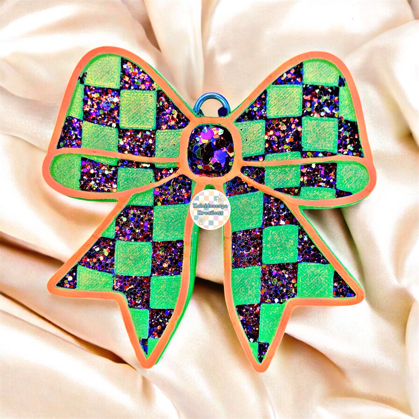 Checkered Bow Car Freshener