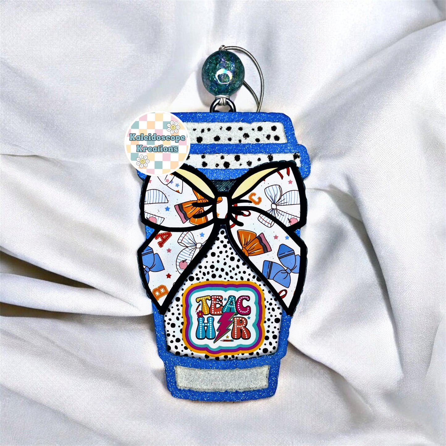 Latte Bow Teachrr Cardstock Car Freshener