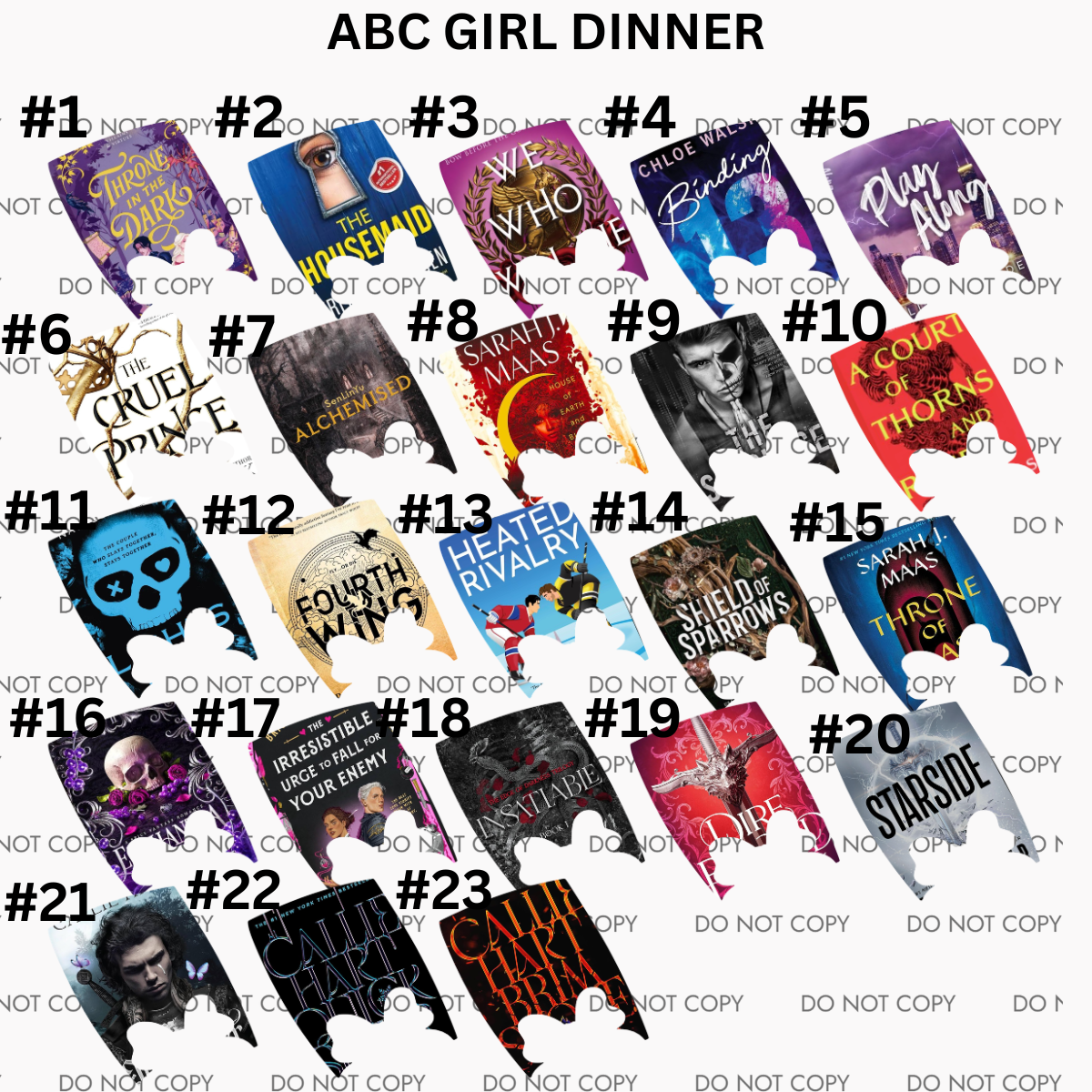 ABC GIRL DINNER CARDSTOCK