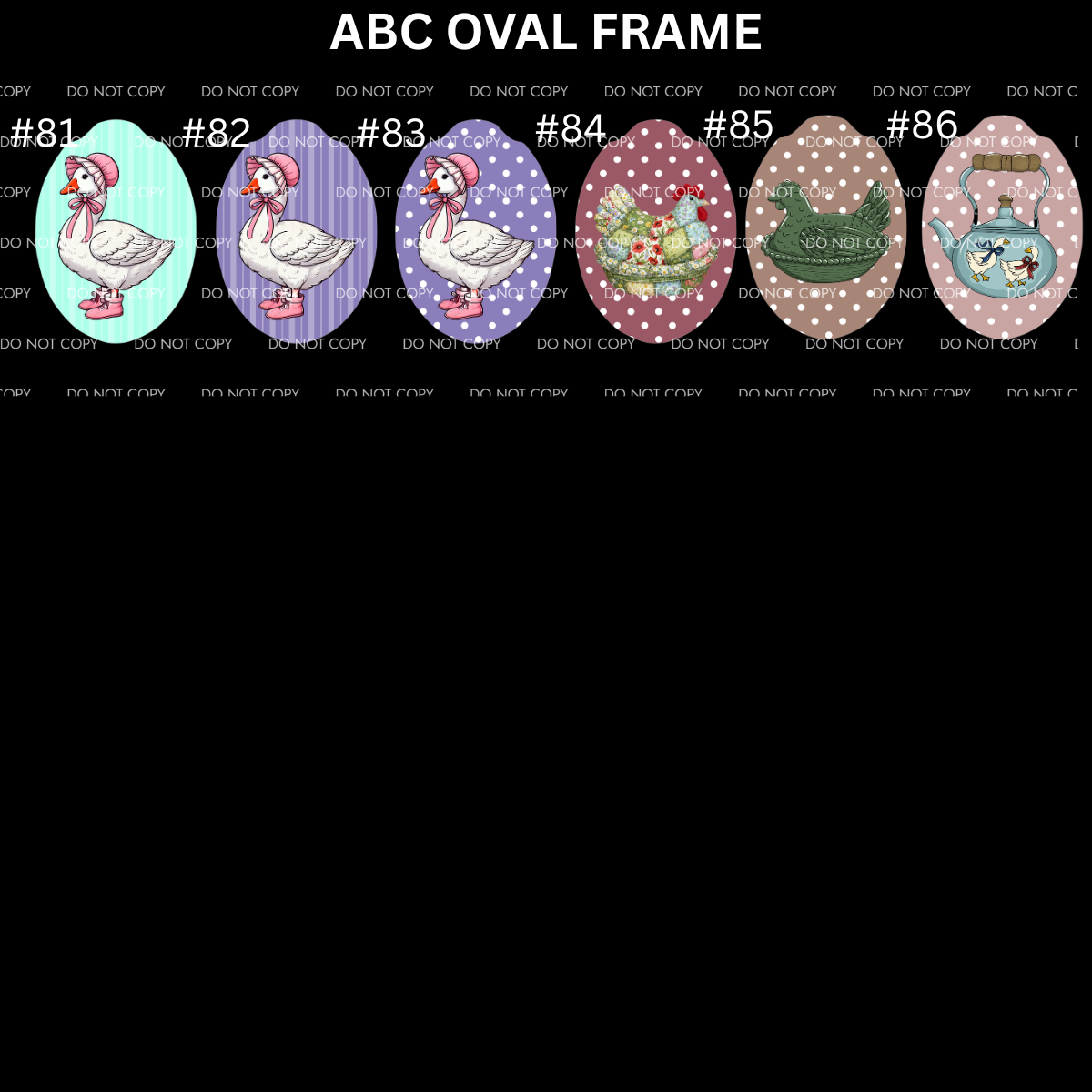 ABC OVAL FRAME CARDSTOCK