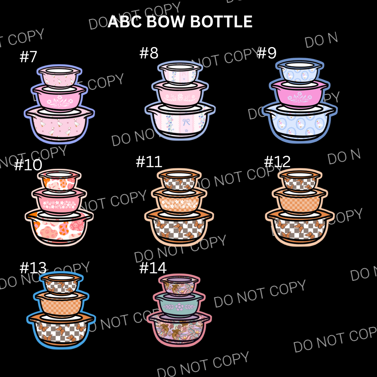 ABC Pyrex Bowl Cardstock