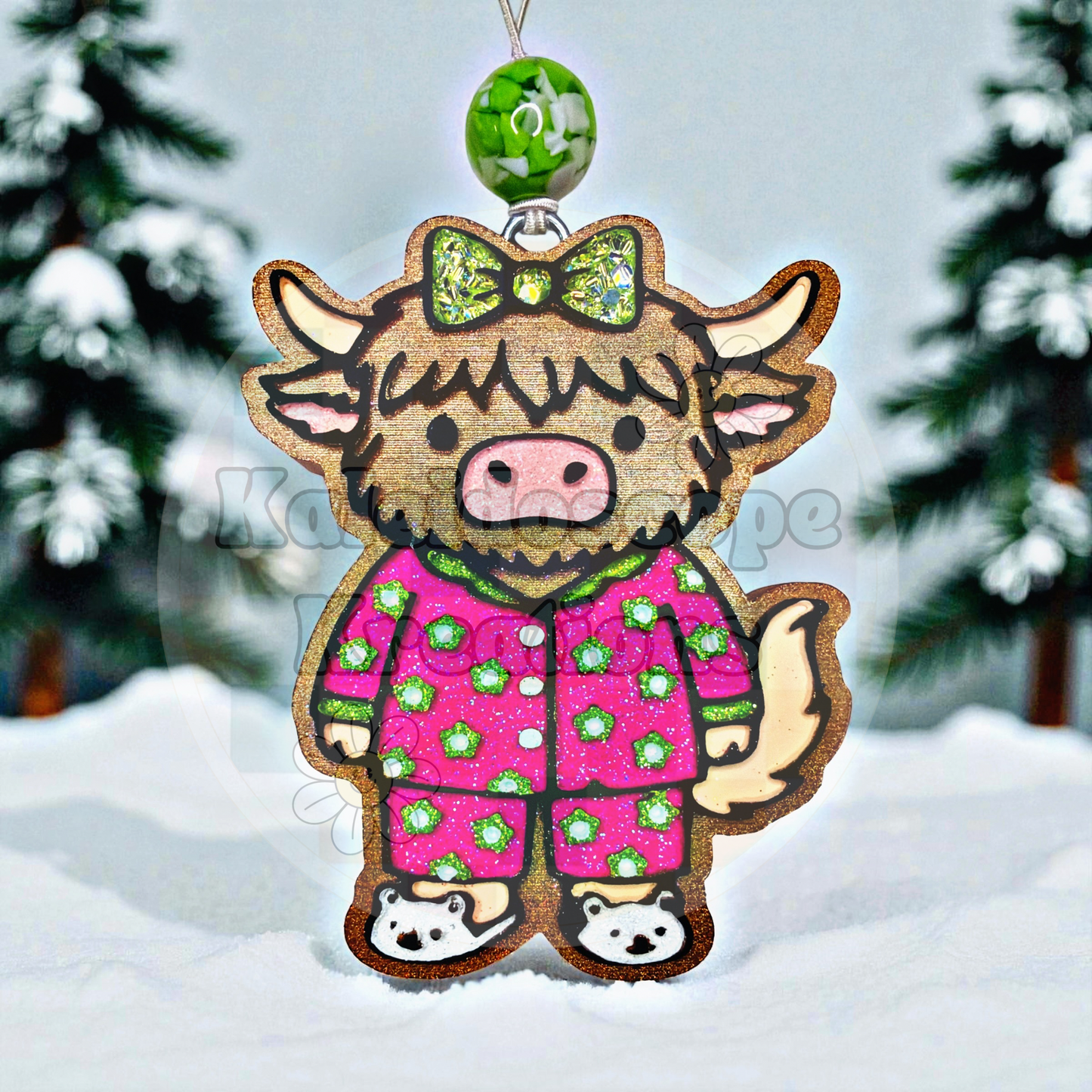 Cow w/PJs Car Freshener