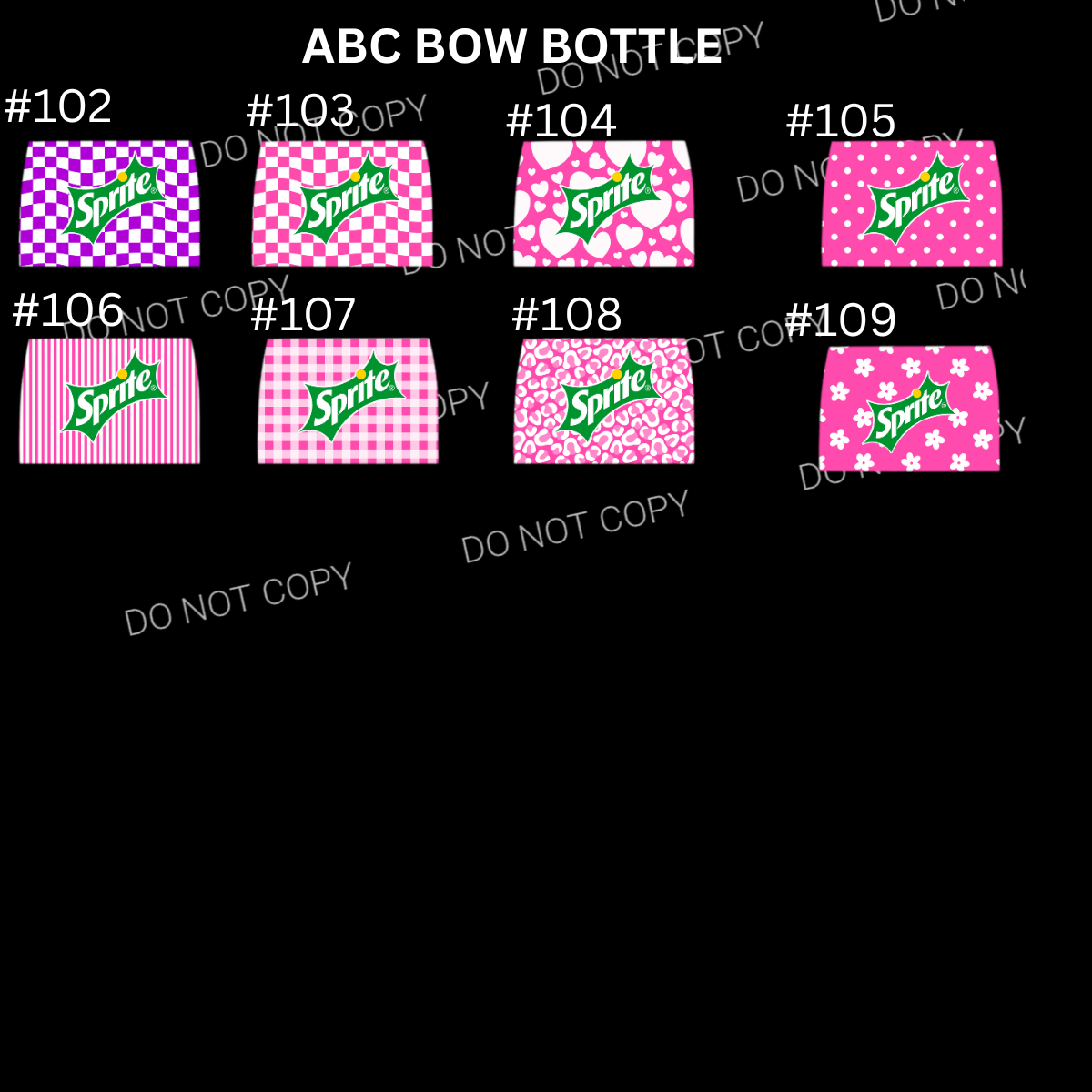 ABC Bow Soda Bottle