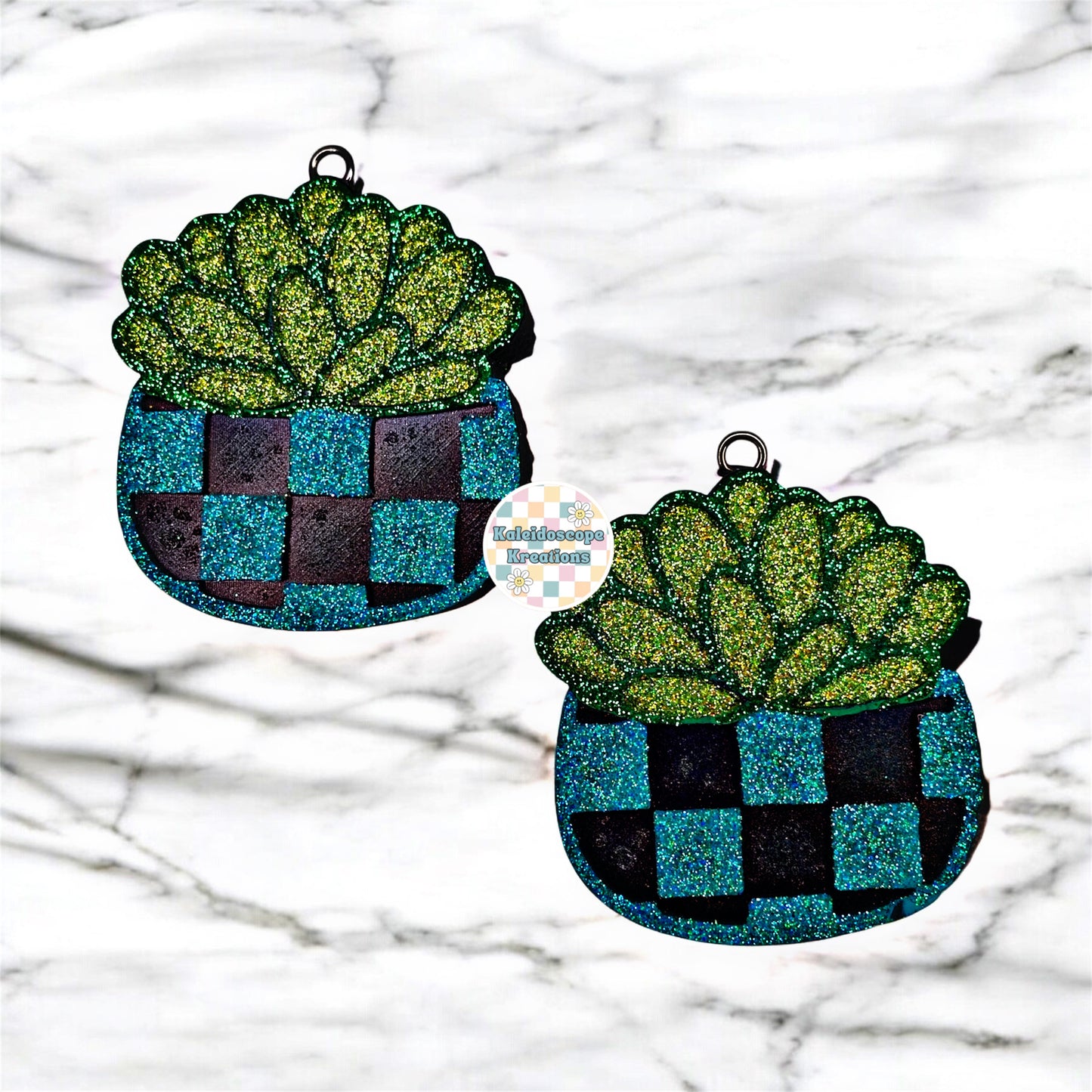 Checkered Succulents Vent Car Freshener