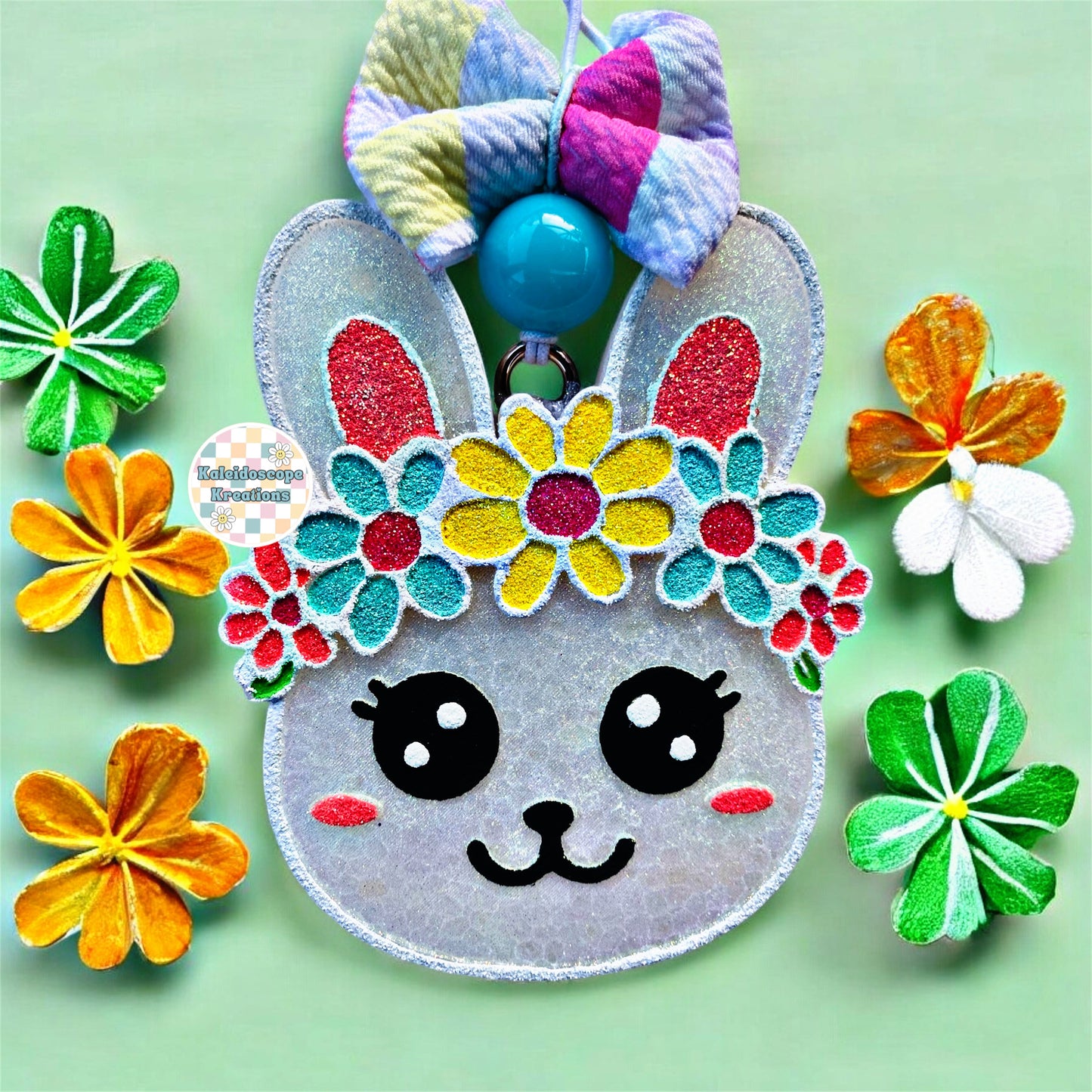 Bunny w/Flower Crown Car Freshener