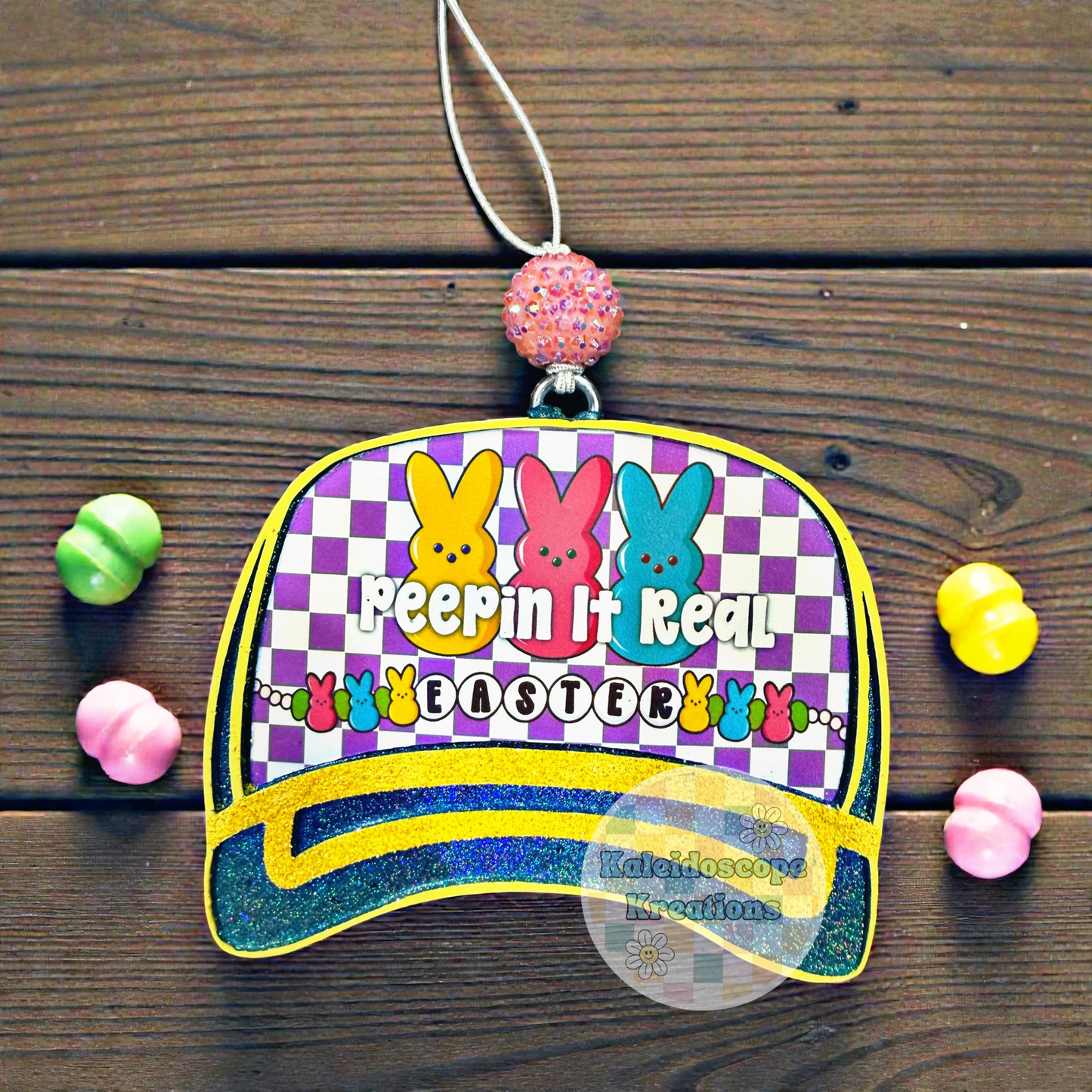 Easter Peepin It Real Hat Car Freshener