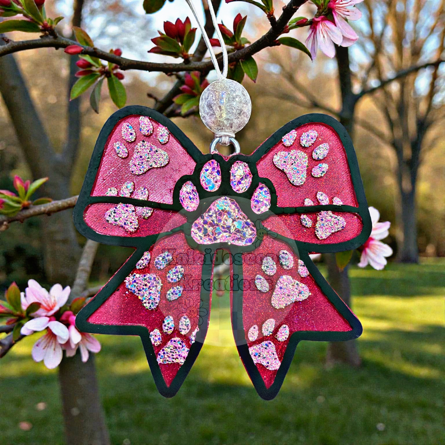 Dog Paw w/Bow Car Freshener