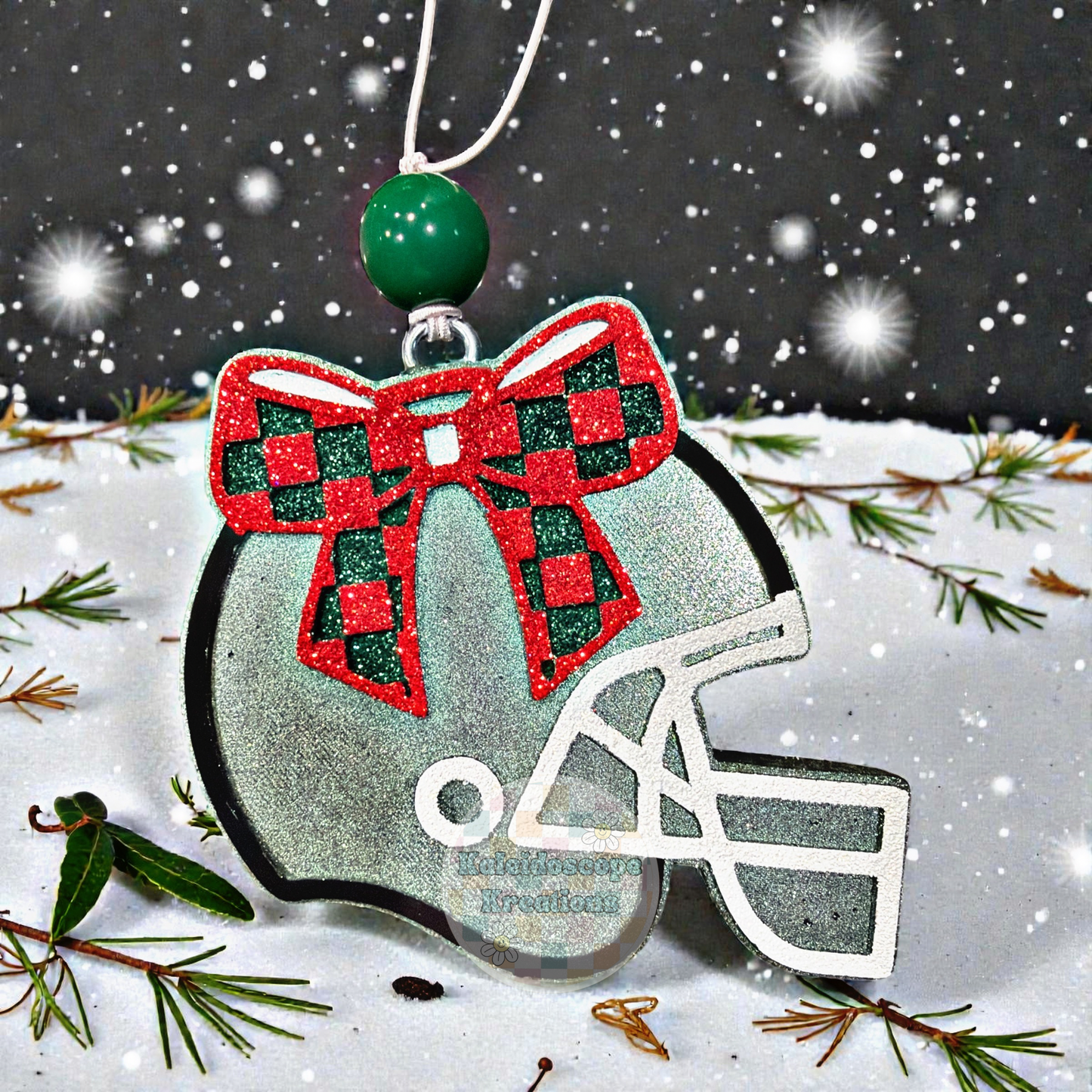 Football Helmet w/Bow Car Freshener