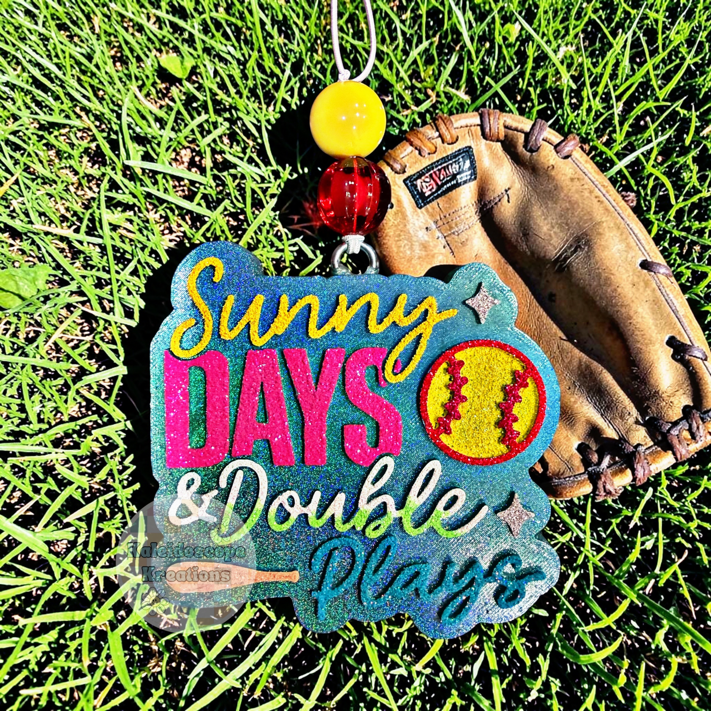 Sunny Days, Softball, Double Plays Car Freshener