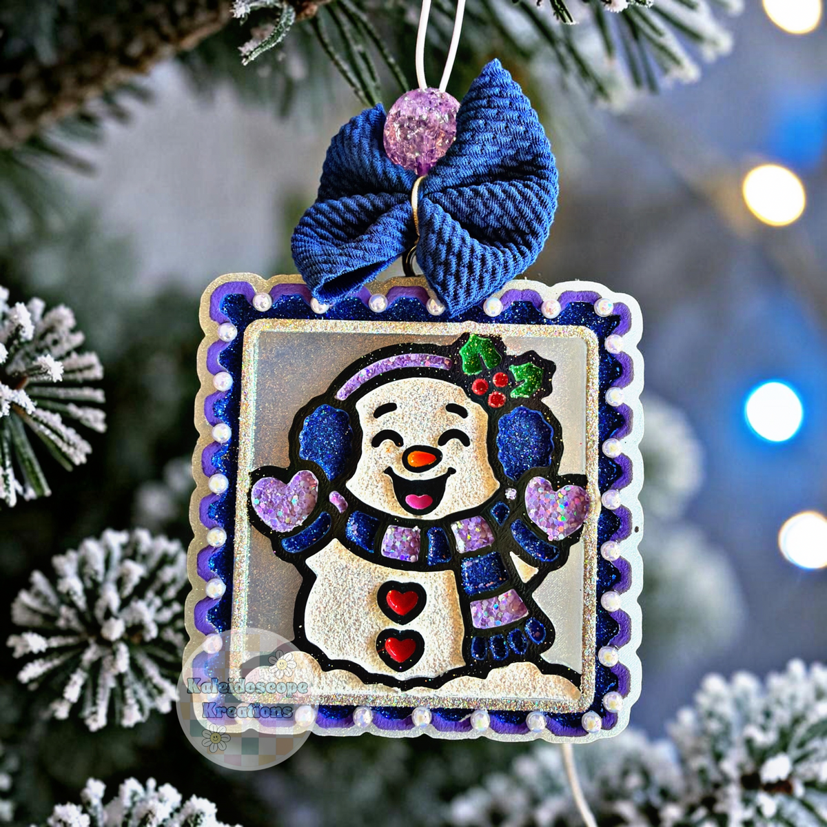 Snowman, Stamp, Christmas Car Freshener