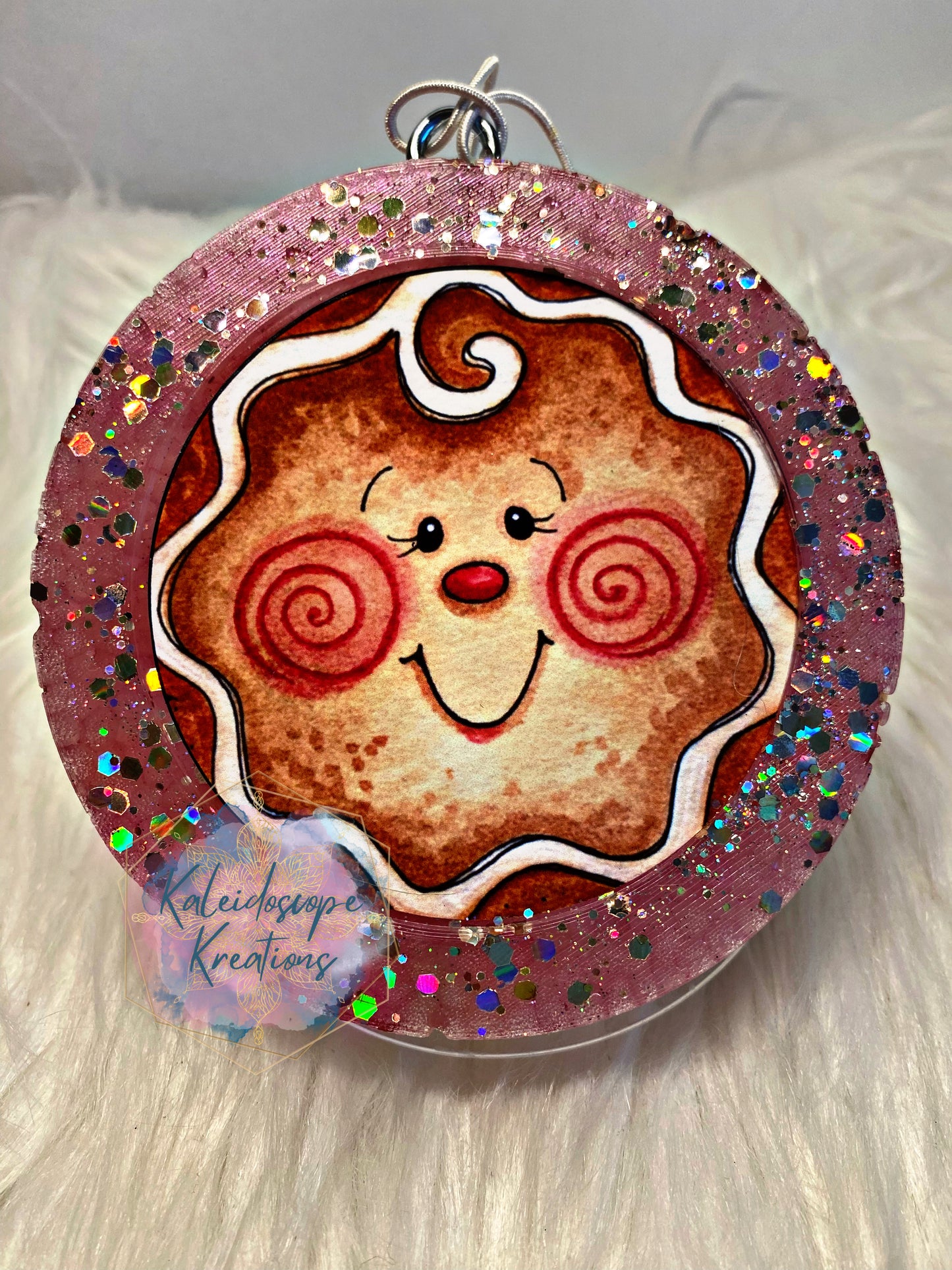 Gingerbread Face Cardstock Car Freshener