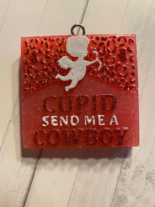 Pink and Red Cupid Cowboy Freshener
