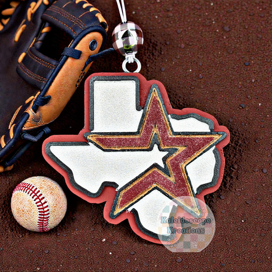Texas Baseball Star Car Freshener