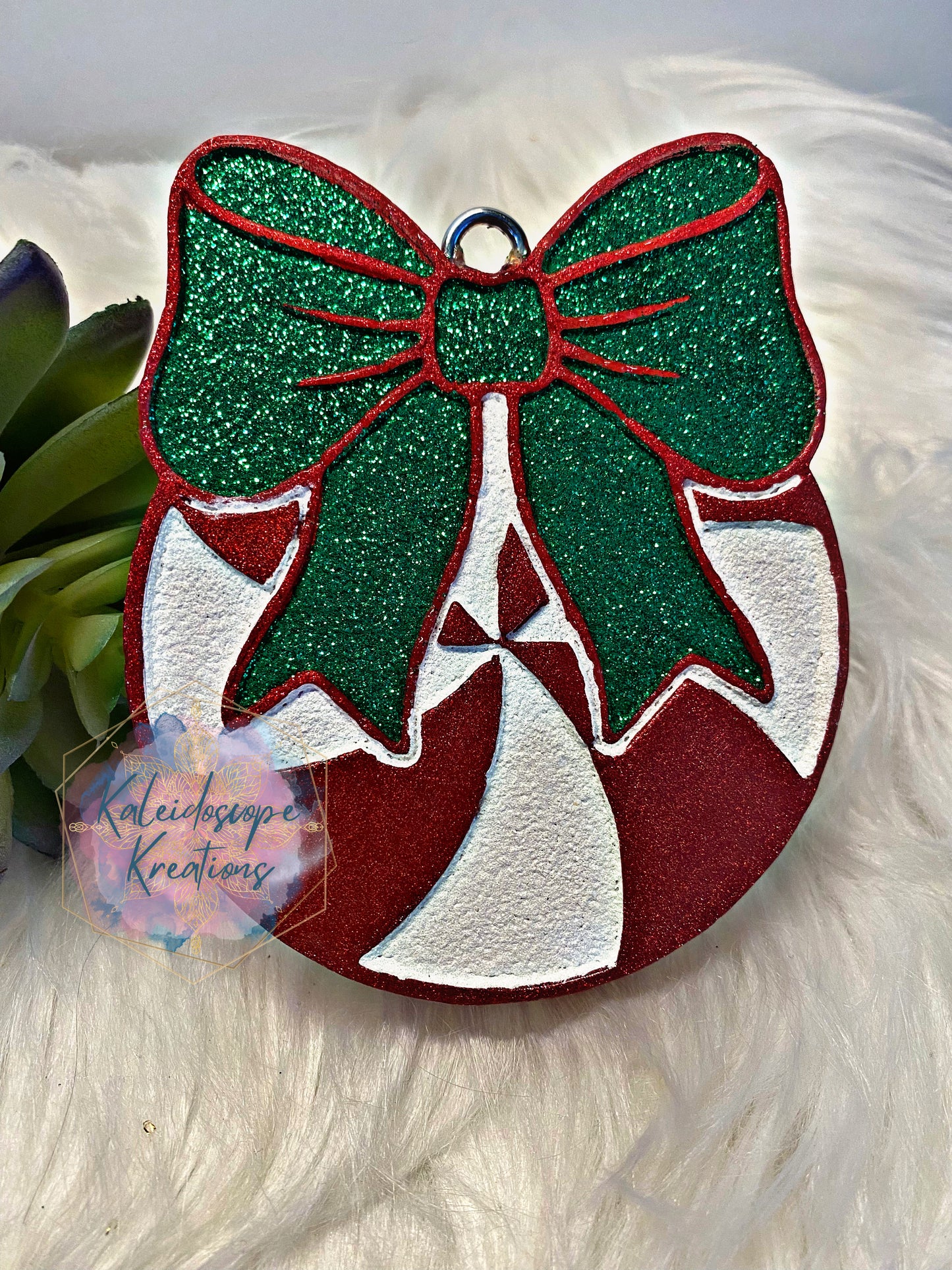 Peppermint Bow Ornament Freshener