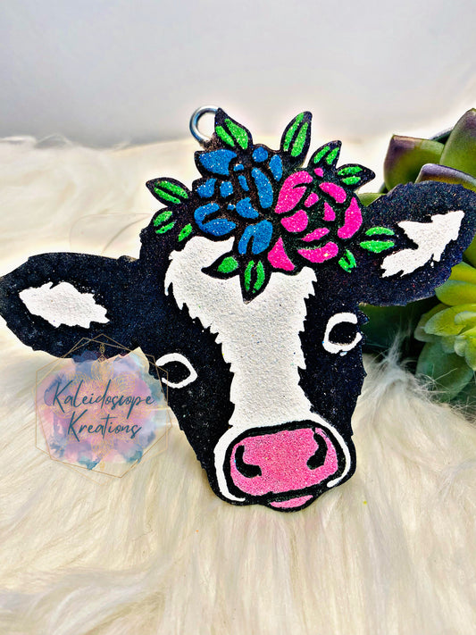 Cow w/Flowers Freshener