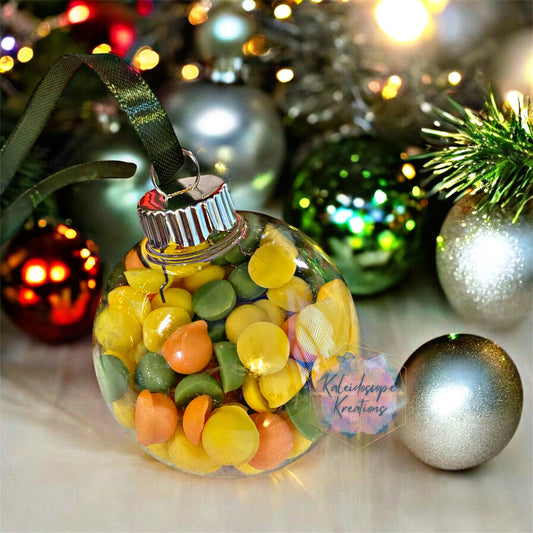 Winter Citrus Wreath Ornament Filled With Wax Scoopies