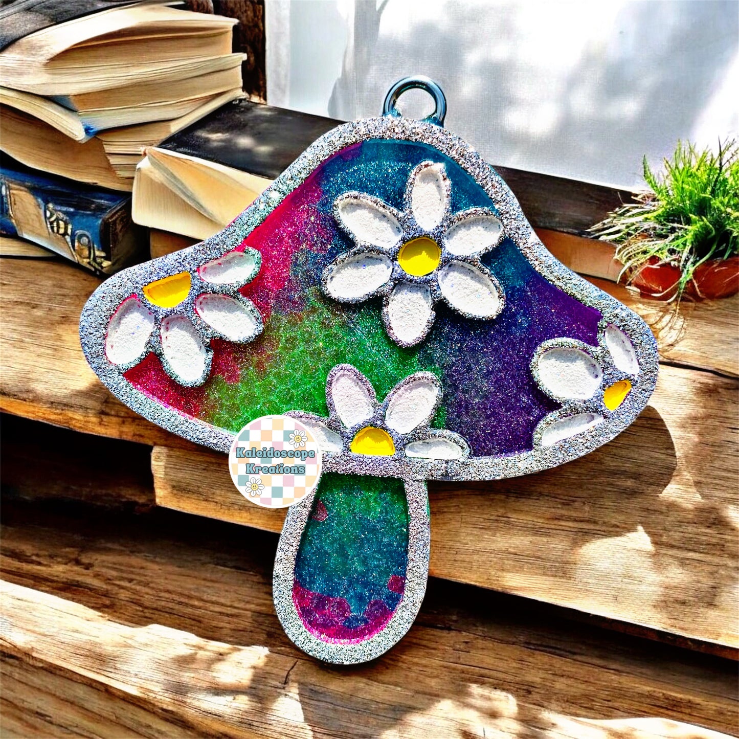 Mushroom w/Flowers Car Freshener