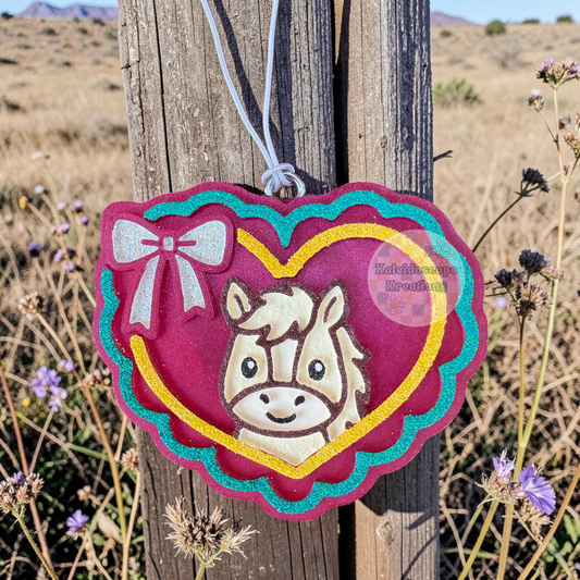 Heart, Horse, Bow, Car Freshener
