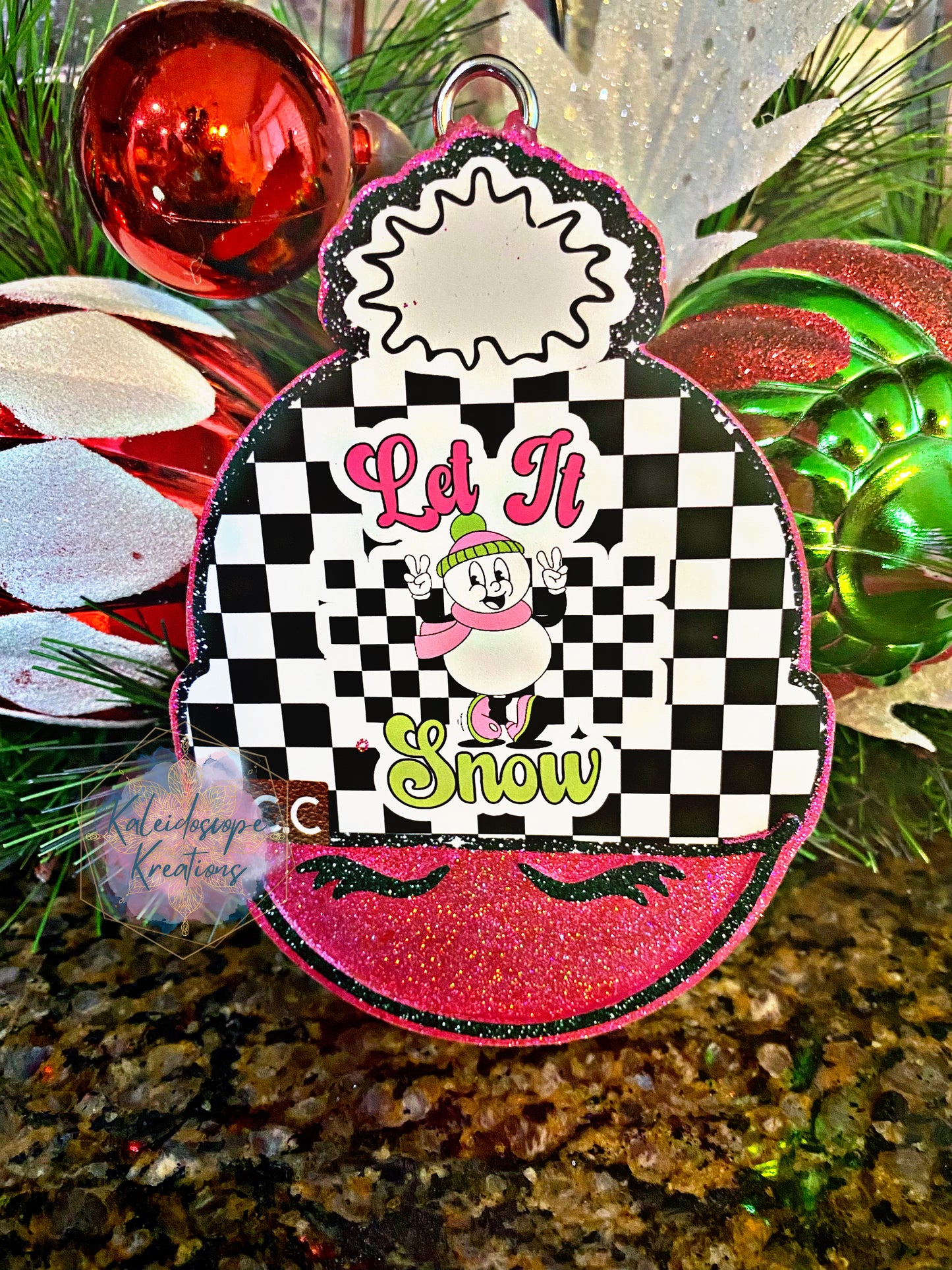 Beanie Checkered Cardstock Car Freshener