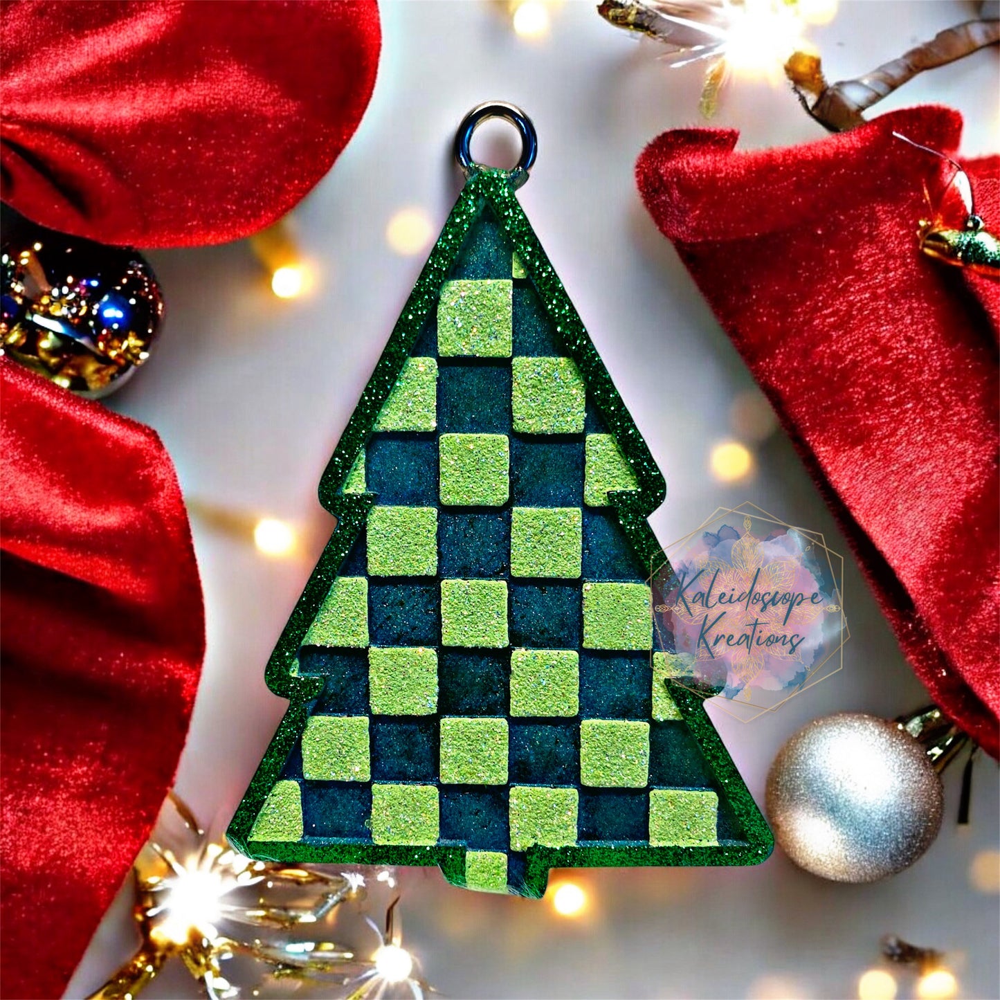 Checkered Christmas Tree Car Freshener