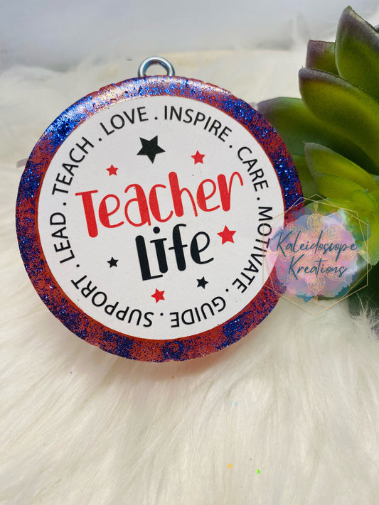 Red and Black Teacher Life Cardstock Freshener