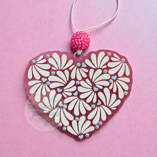 Valentine’s Talavera Heart Car Freshener