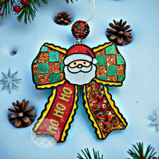 Santa Bow Car Freshener