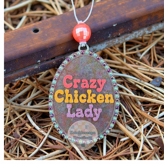 Crazy Chicken Lady Car Freshener