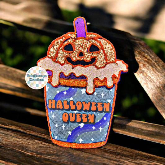 Halloween Queen Pumpkin Latte Car Freshener