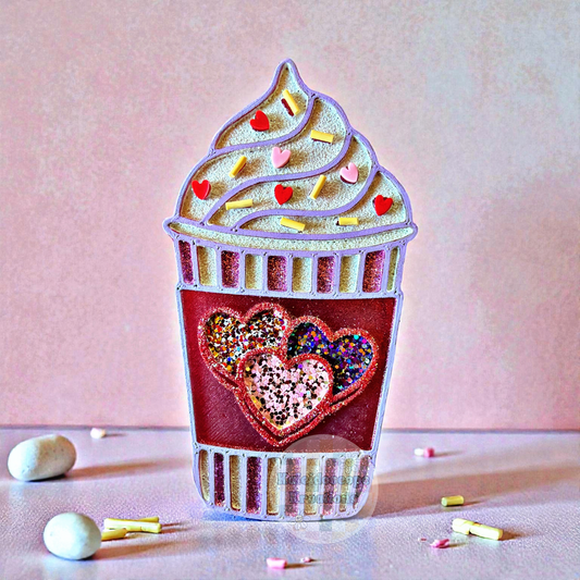 Valentine’s Heart Cup Car Freshener