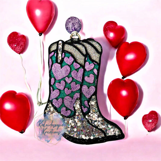 Cowboy Boots w/Hearts Custom Freshie