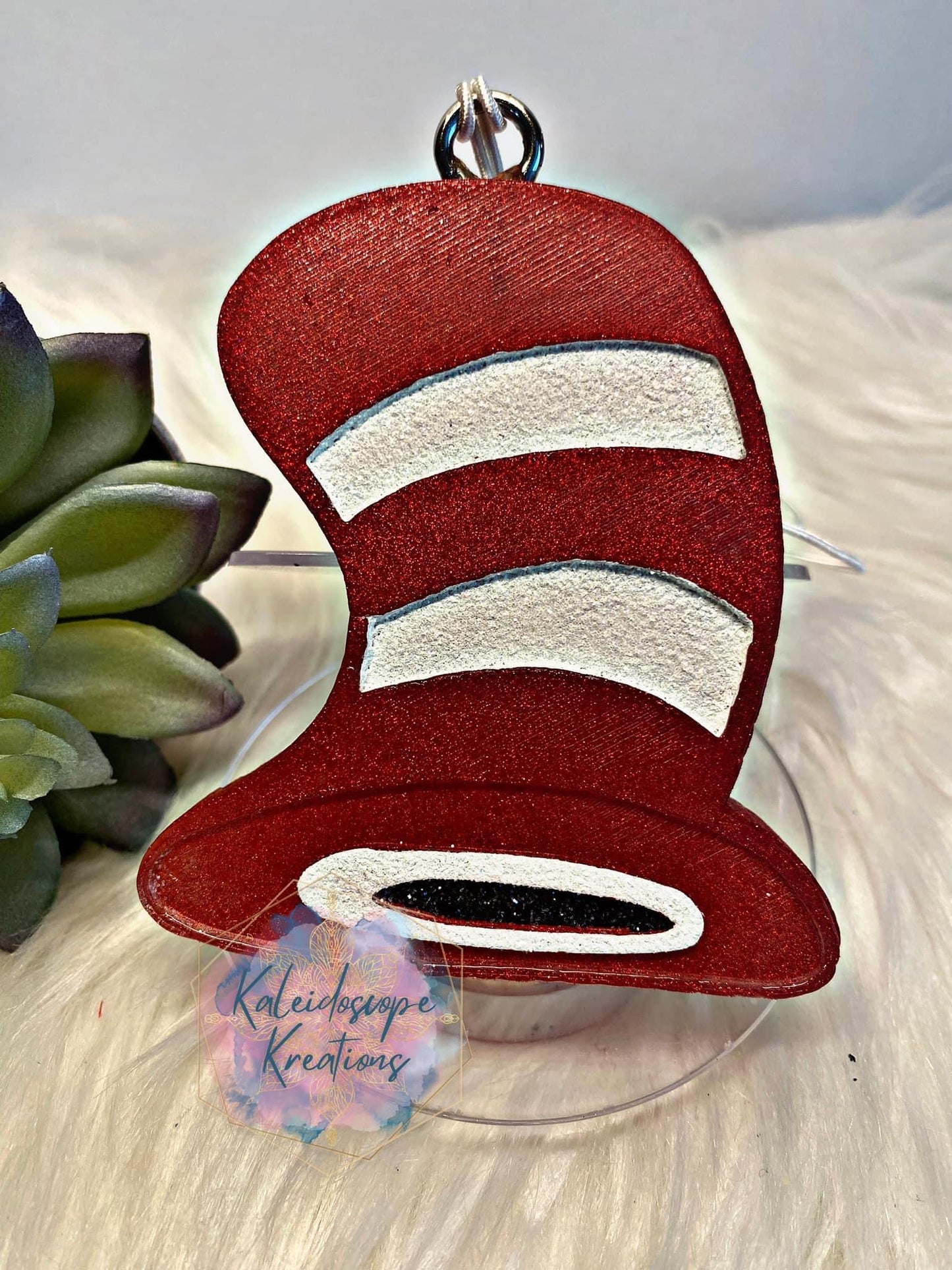 Red and White Christmas Hat Freshener