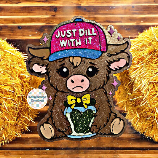 Cow w/Pickle Jar Car Freshener