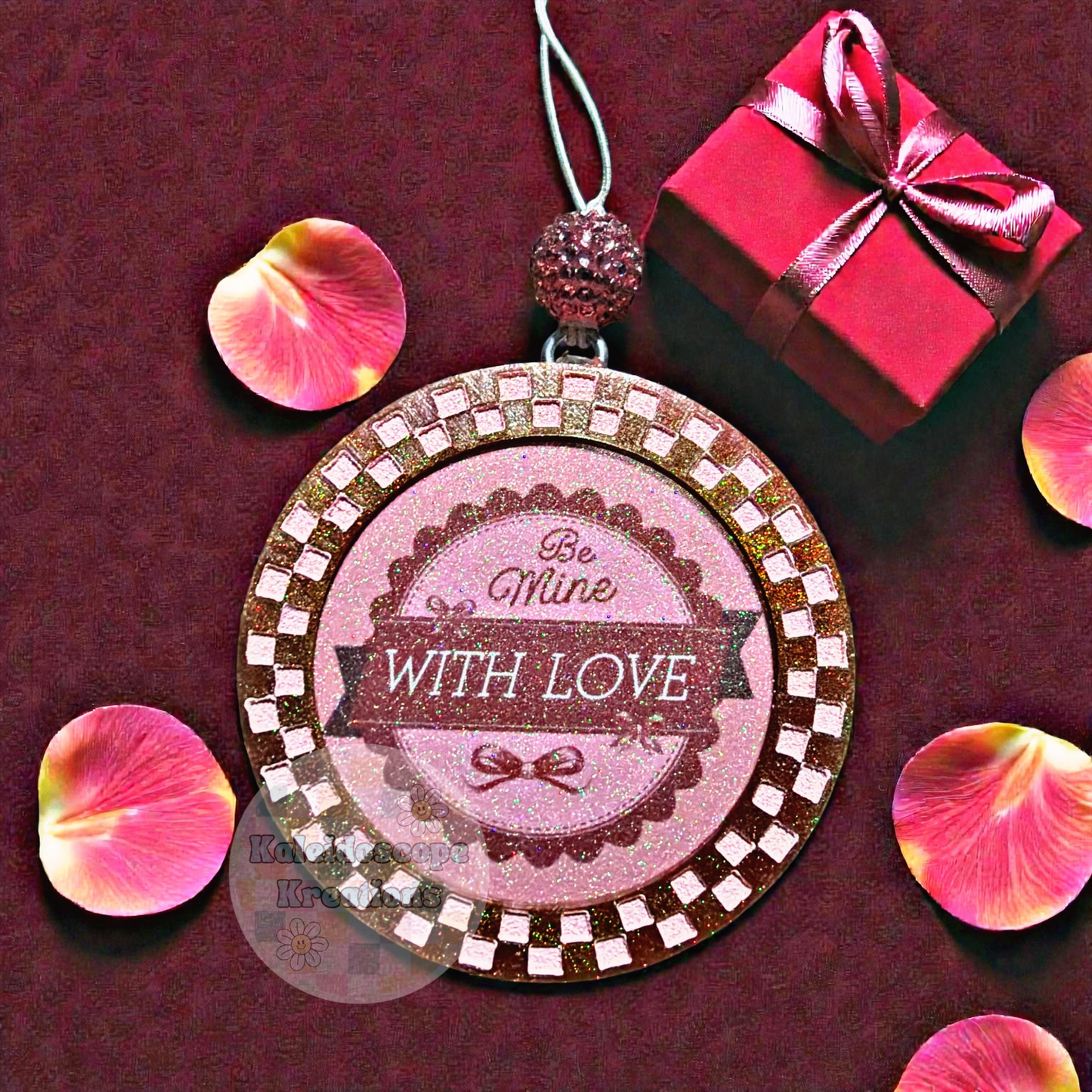 Checkered Cardstock Be Mine Car Freshener