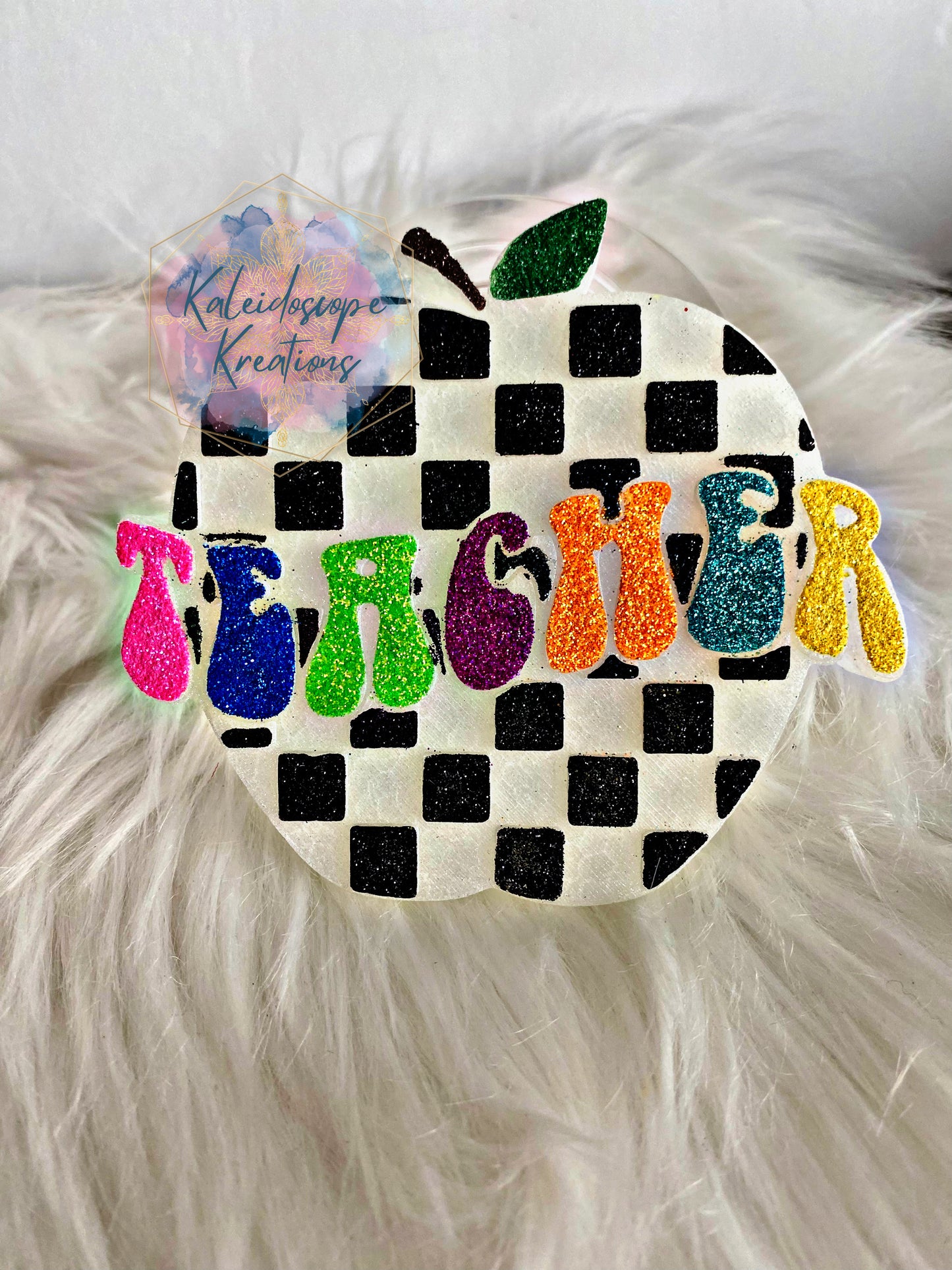 Checkered Apple Teacher Freshener