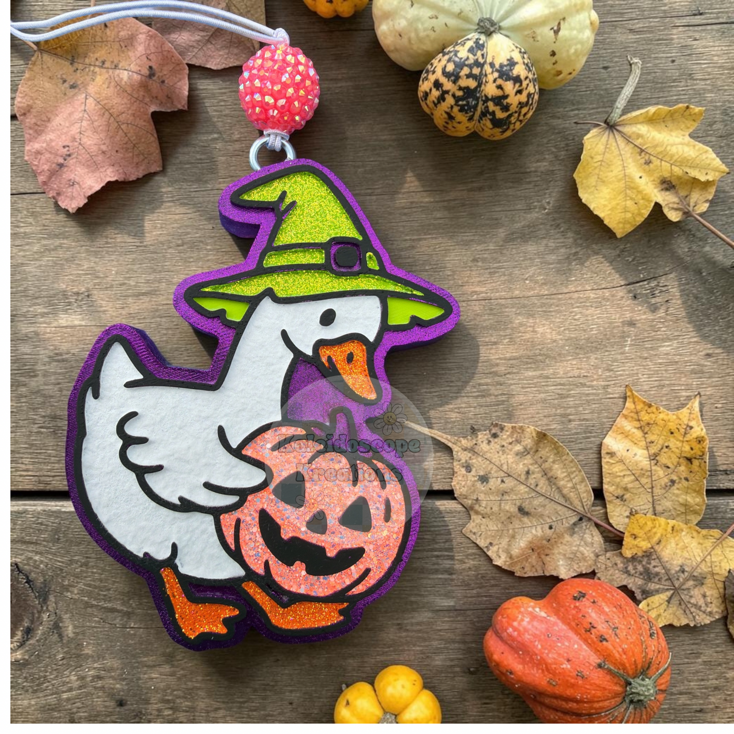 Goose, Pumpkin, witch Hat Car Freshener