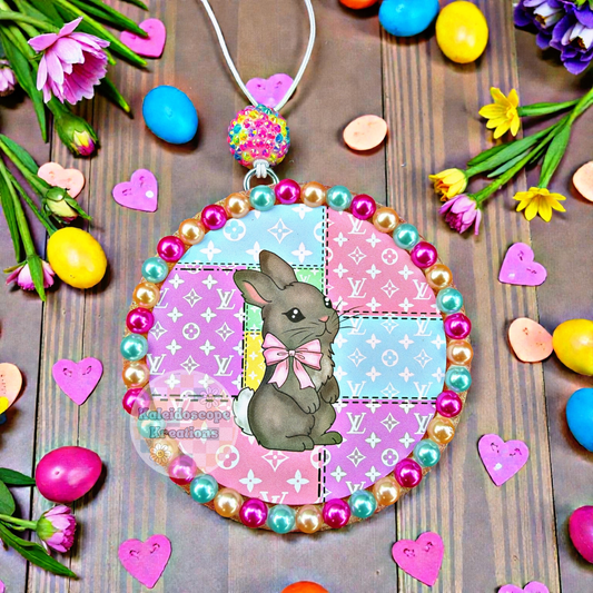 Easter Bedazzled Cardstock Round Car Freshener