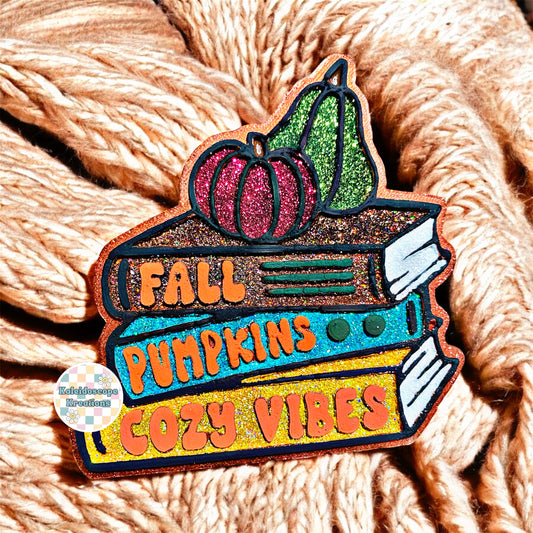 Fall Stacked Books Car Freshener