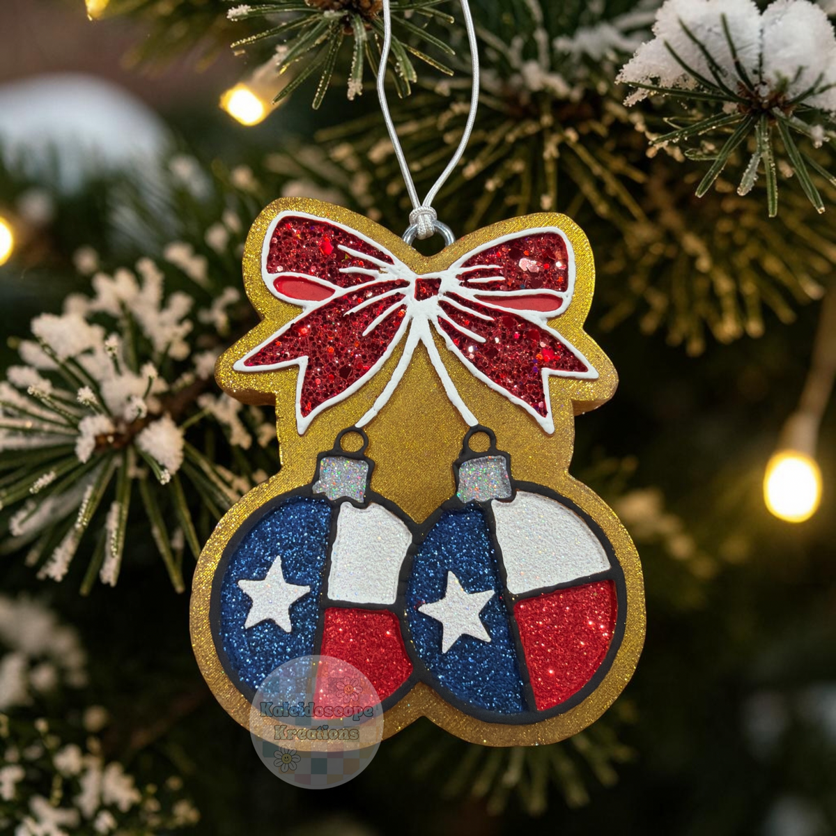 Texas Ornaments w/Bow Car Freshener