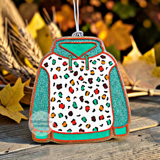 Hoodie, Christmas, Winter, Leopard Print, Car Freshener