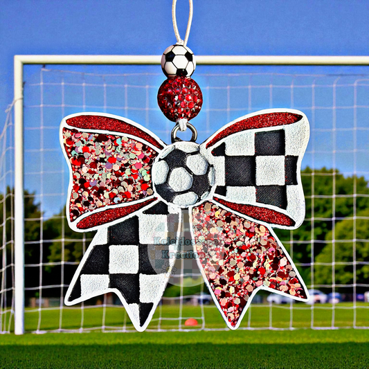 Bow w/Soccer Ball Car Freshener