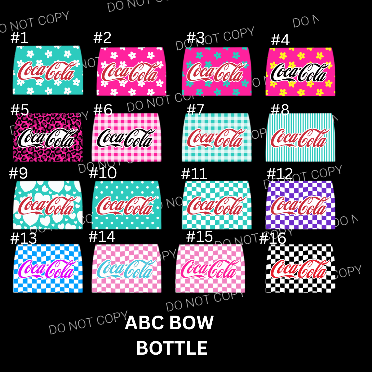 ABC Bow Soda Bottle