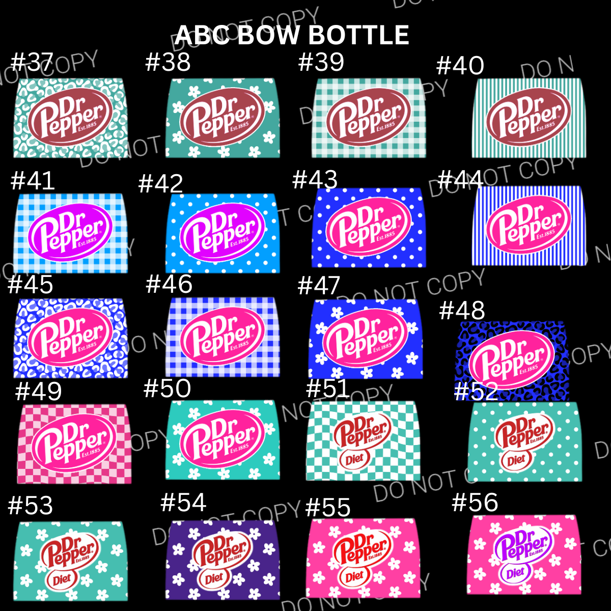 ABC Bow Soda Bottle