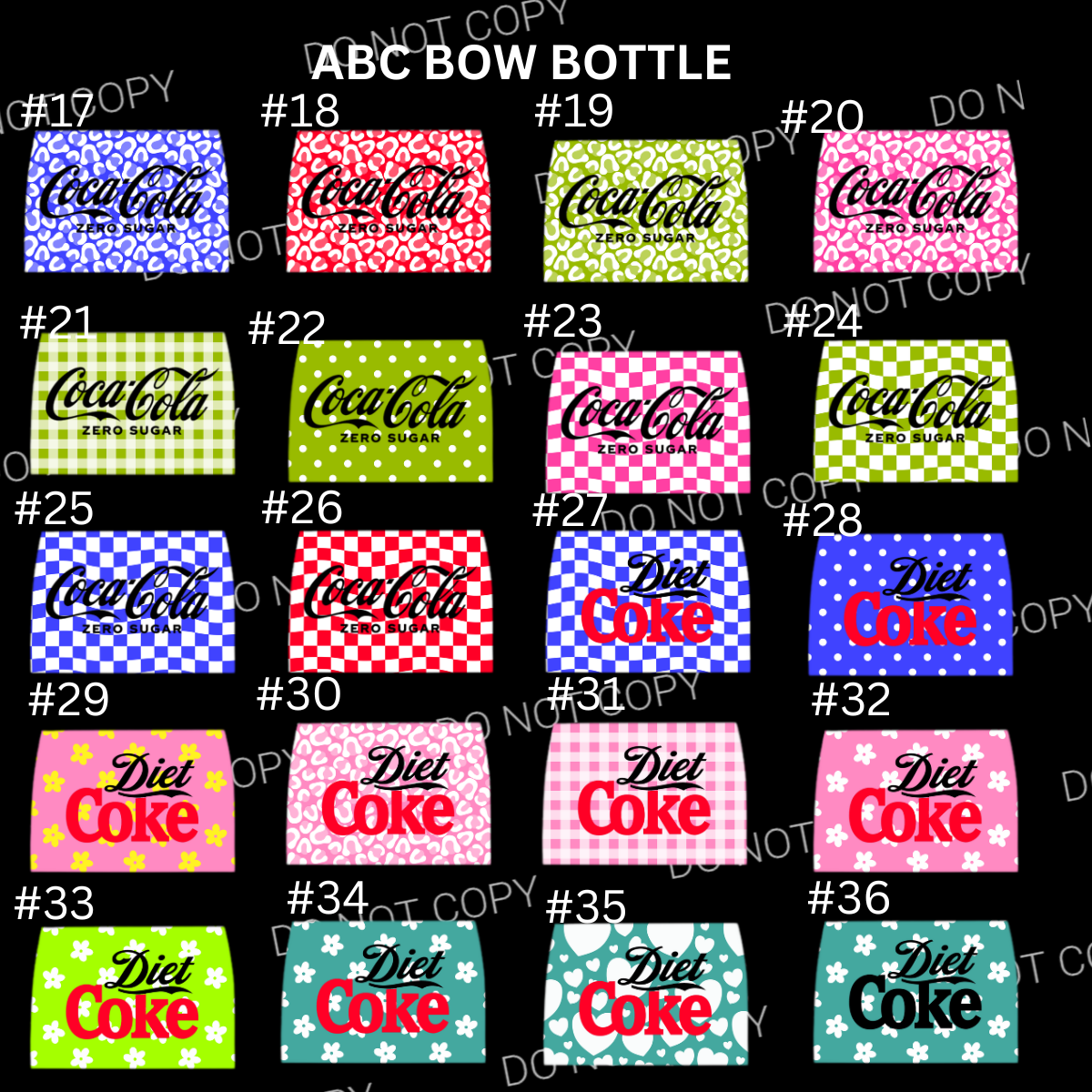 ABC Bow Soda Bottle
