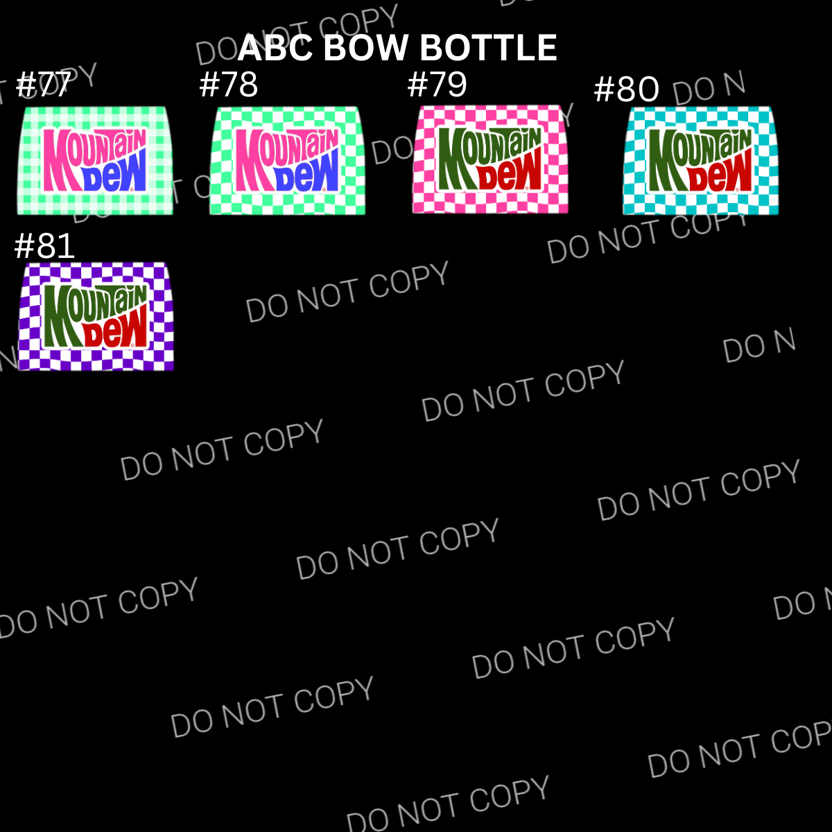 ABC Bow Soda Bottle