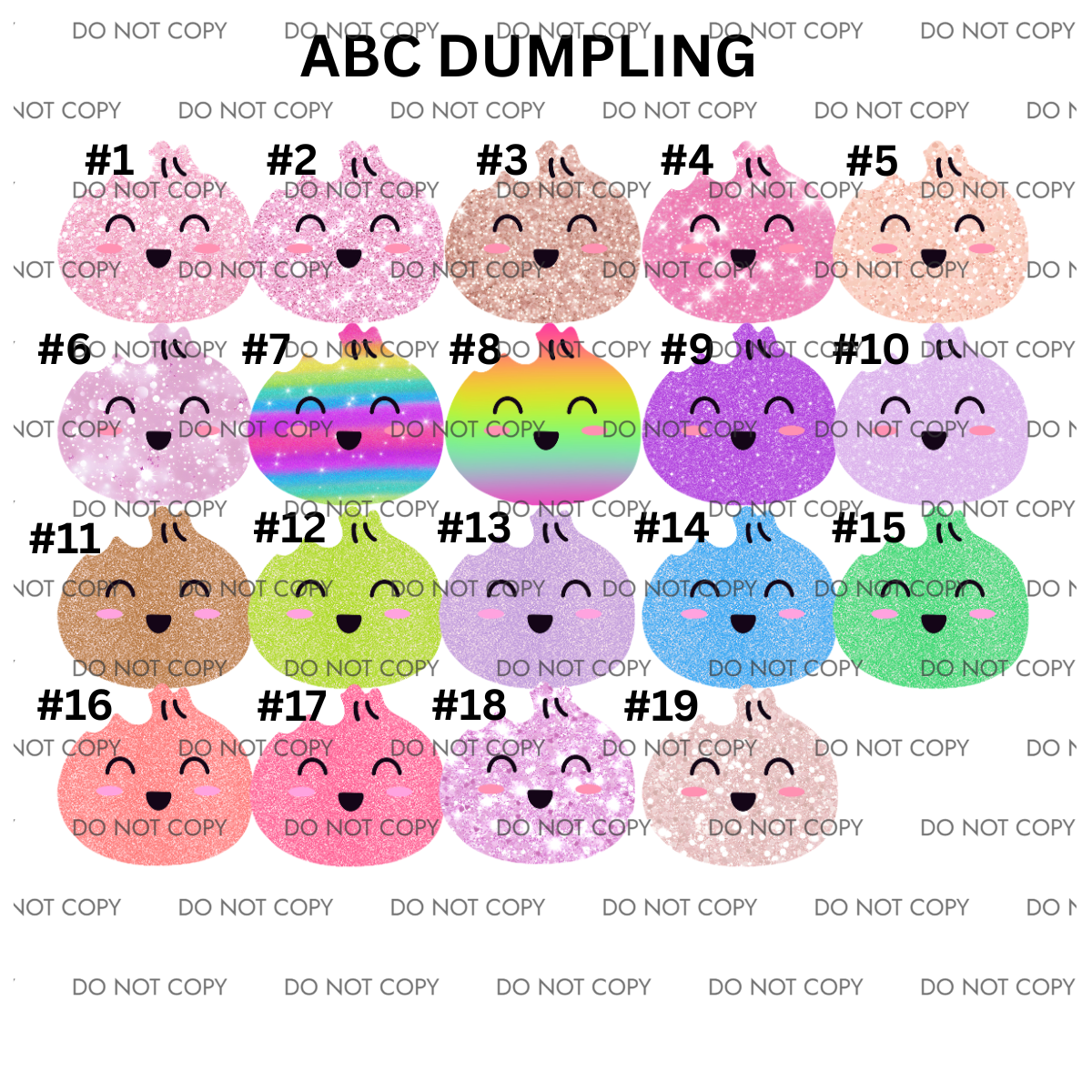 ABC DUMPLING CARDSTOCK