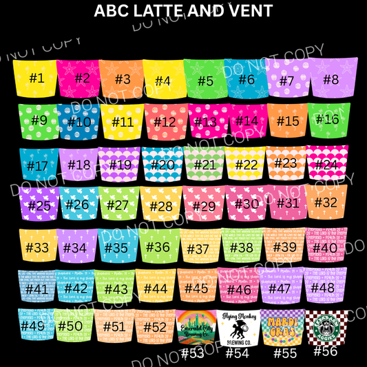 ABC LATTE AND VENT CARDSTOCK