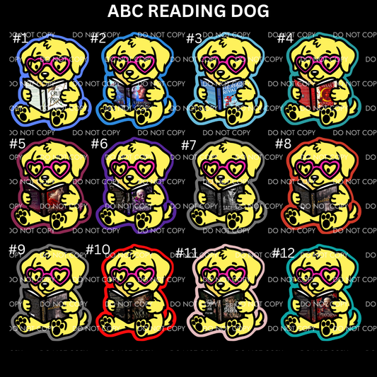 ABC READING DOG CARDSTOCK