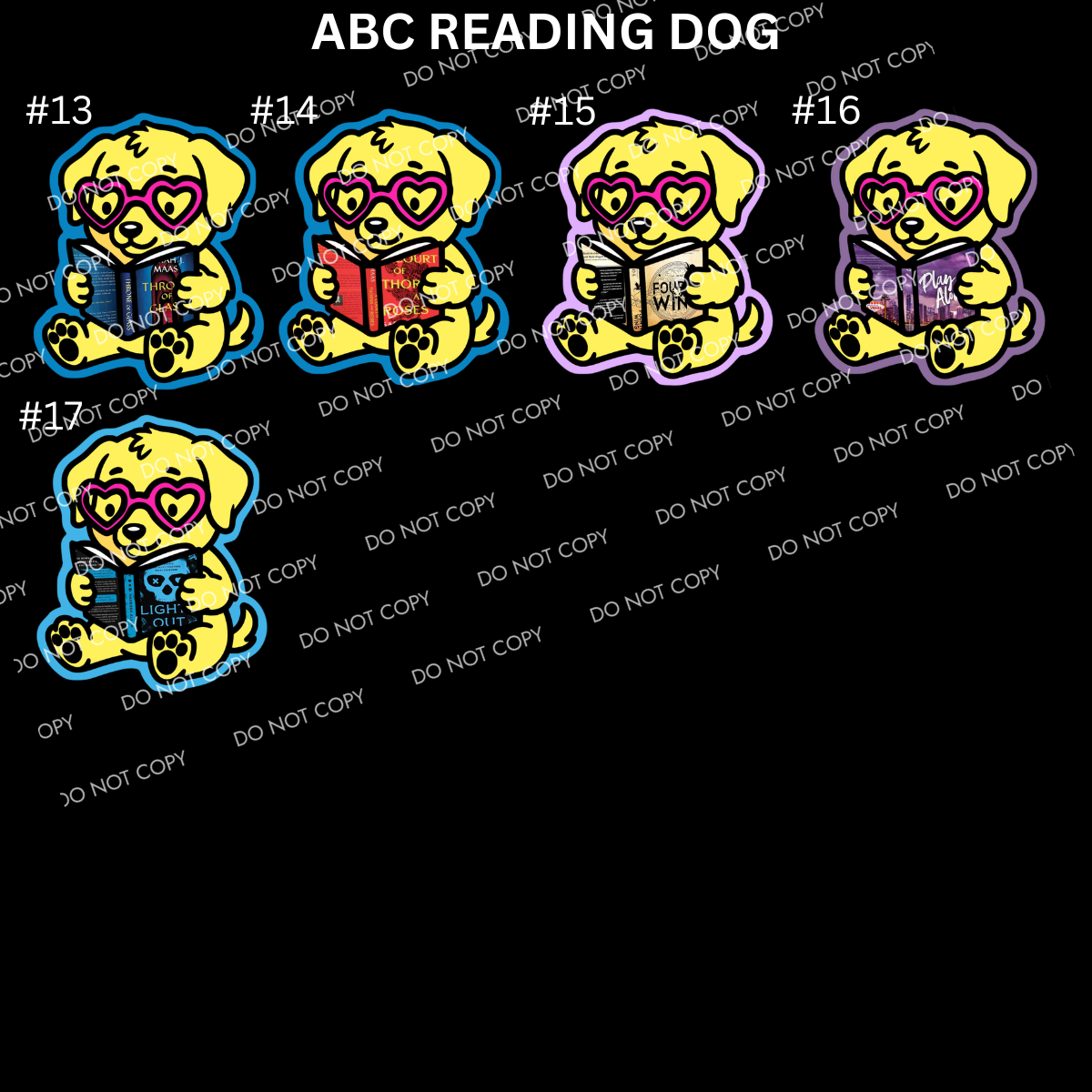 ABC READING DOG CARDSTOCK