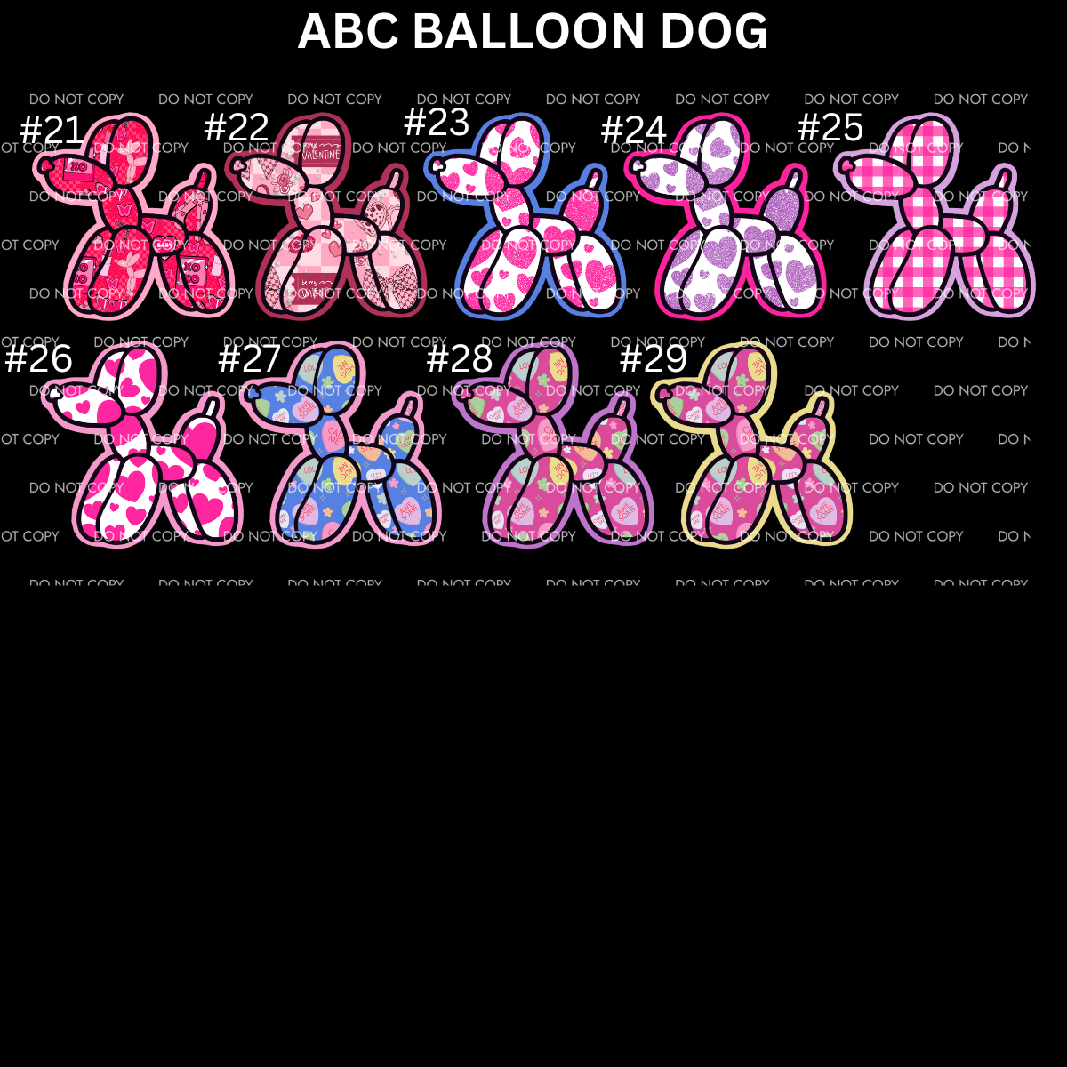 ABC Balloon Dog Cardstock